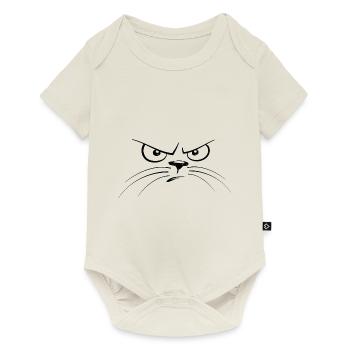 Chat grincheux - Body à manches courtes Premium Bébé - blanc cassé - Devant