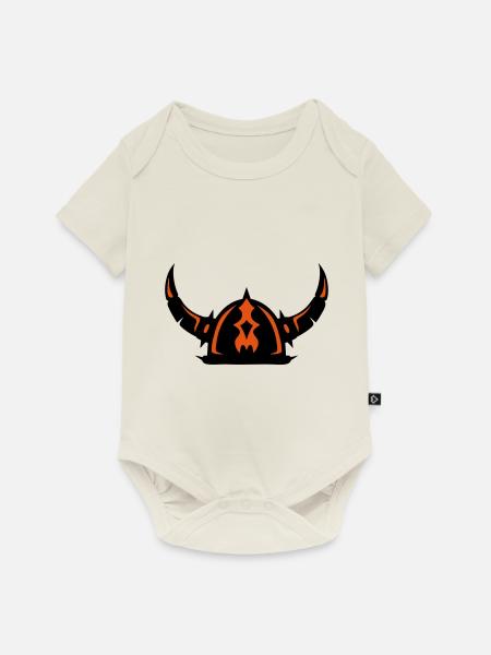Wikingerhelm - Baby Premium Kurzarmbody - Naturweiß
