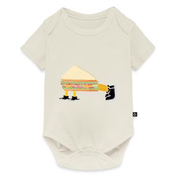 Sandwich Bodybuilding Fitness Gym Gift - Baby Premium short-sleeve bodysuit - off white - Front