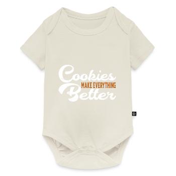 Les cookies améliorent tout 6 - Body à manches courtes Premium Bébé - blanc cassé - Devant