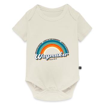 Waymaker Promise Keeper Miracle Worker , Jahrgang - Baby Premium Kurzarmbody - Naturweiß - Vorne