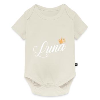 Luna Custom Name for Women Kids Toddlers - Luna - Baby Premium short-sleeve bodysuit - off white - Front