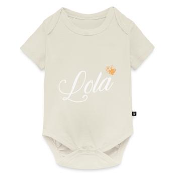 Lola Nom pour Femmes Enfants Tout-petits - Lola Nom de famille - Body à manches courtes Premium Bébé - blanc cassé - Devant