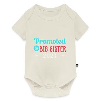 Promoted to big sister in 2023 - Baby Premium short-sleeve bodysuit - off white - Front