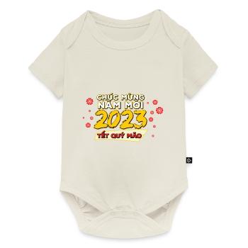 Vietnamesisches Neujahr Katze 2023 I Geschenk - Baby Premium Kurzarmbody - Naturweiß - Vorne