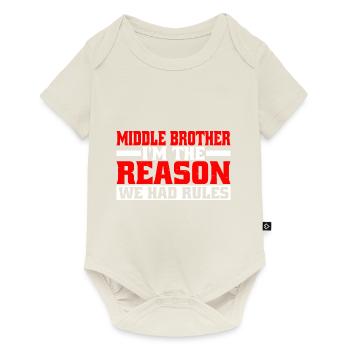 Middle Brother, I'm The Reason We Had Rules 7 - Baby Premium short-sleeve bodysuit - off white - Front