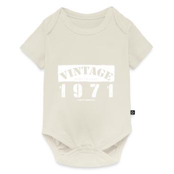 52 ans: Vintage Classic 1971 52ème anniversaire - Body à manches courtes Premium Bébé - blanc cassé - Devant