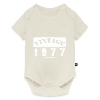 46 Year Old: Vintage Classic 1977 46th Birthday - Baby Premium short-sleeve bodysuit - off white - Front