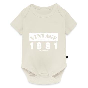 42 Year Old: Vintage Classic 1981 42nd Birthday - Baby Premium short-sleeve bodysuit - off white - Front
