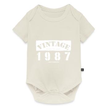 36 ans: Vintage Classic 1987 36e anniversaire - Body à manches courtes Premium Bébé - blanc cassé - Devant