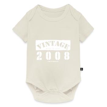 15 ans : Vintage Classic 2008 15ème anniversaire - Body à manches courtes Premium Bébé - blanc cassé - Devant