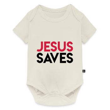 Jesus Saves - Body à manches courtes Premium Bébé - blanc cassé - Devant