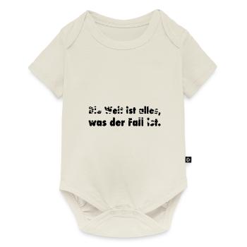 Die Welt ist alles, was der Fall ist. Wittgenstein - Baby Premium Kurzarmbody - Naturweiß - Vorne