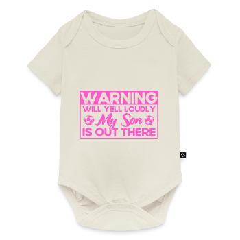 Fußball Mama Sohn Mutter Geschenk - Baby Premium Kurzarmbody - Naturweiß - Vorne