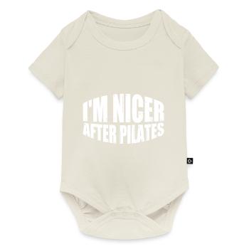 I'm Nicer After Pilates 4 - Baby Premium short-sleeve bodysuit - off white - Front
