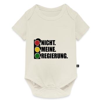 Ampel - Nicht meine Regierung - Spruch - Baby Premium Kurzarmbody - Naturweiß - Vorne