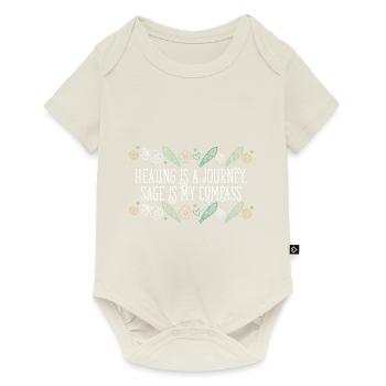Healing Is A Journey Sage Is My Compass Smudge - Baby Premium short-sleeve bodysuit - off white - Front