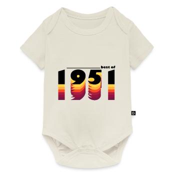 Le meilleur de 1951 - Vintage Retro 74e anniversaire pour - Body à manches courtes Premium Bébé - blanc cassé - Devant