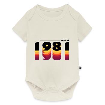 Le meilleur de 1981 - Vintage Retro 44e anniversaire pour - Body à manches courtes Premium Bébé - blanc cassé - Devant