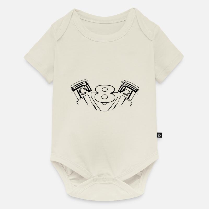 Moteur V8 - Body à manches courtes Premium Bébé - blanc cassé
