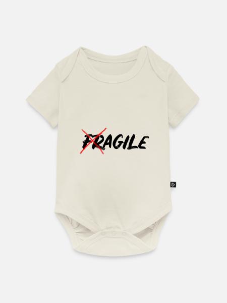 Fragile Agile - Baby Premium Kurzarmbody - Naturweiß
