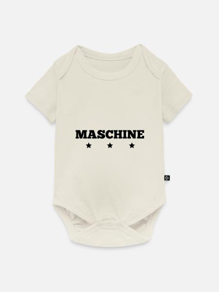 Maschine - Baby Premium Kurzarmbody - Naturweiß