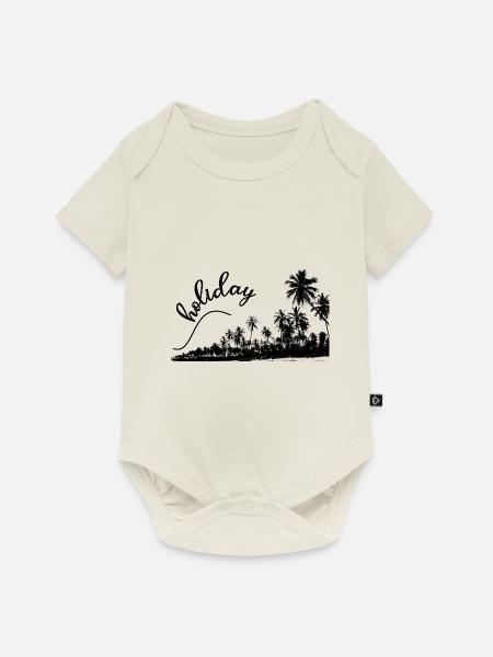 holiday - Baby Premium Kurzarmbody - Naturweiß
