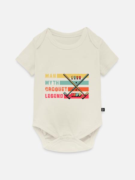Man Myth Croquet Legend - Baby Premium Kurzarmbody - Naturweiß