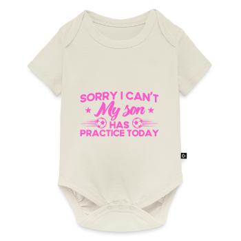 Fußball Fußball Mama Mutter Geschenk - Baby Premium Kurzarmbody - Naturweiß - Vorne