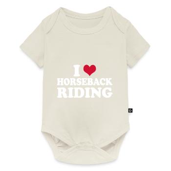 Horse Girl I Love Horseback Riding Horses - Baby Premium short-sleeve bodysuit - off white - Front