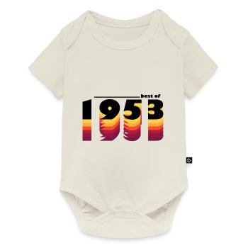 Vintage Bold Hommage à 1953 - Célébrer le 72ème - Body à manches courtes Premium Bébé - blanc cassé - Devant