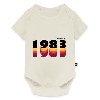 Vintage Bold Hommage à 1983 - Célébrer le 42ème - Body à manches courtes Premium Bébé - blanc cassé - Devant
