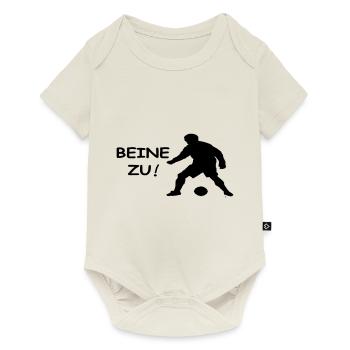 Fußball Tunnel Kicker Spaß Geschenk Verein Team - Baby Premium Kurzarmbody - Naturweiß - Vorne