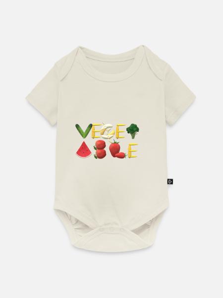 vegetable - Baby Premium Kurzarmbody - Naturweiß
