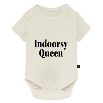 Indoorsy Queen Bureau à domicile Travail à distance - Body à manches courtes Premium Bébé - blanc cassé - Devant