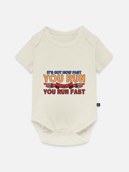 Jogger Halbmarathon Joggen Geschenk - Baby Premium Kurzarmbody - Naturweiß