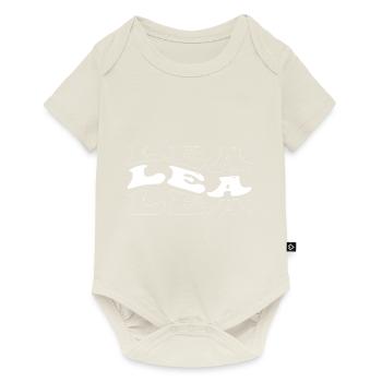 Drôle Lea Groovy 4 Hommes Femmes Cool Lea Tie Dye - Body à manches courtes Premium Bébé - blanc cassé - Devant