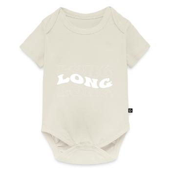Drôle Long Groovy 4 Hommes Femmes Cool Long Tie Dye - Body à manches courtes Premium Bébé - blanc cassé - Devant