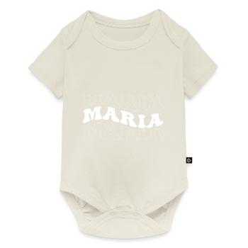 Drôle Maria Groovy 4 Hommes Femmes Cool Maria Tie Dye - Body à manches courtes Premium Bébé - blanc cassé - Devant