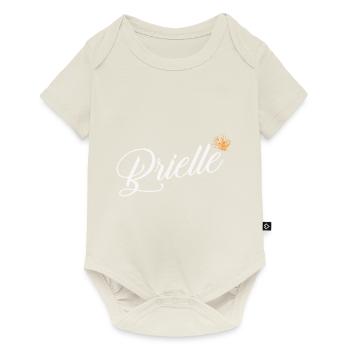 Brielle Nom personnalisé pour femmes enfants bambins - - Body à manches courtes Premium Bébé - blanc cassé - Devant