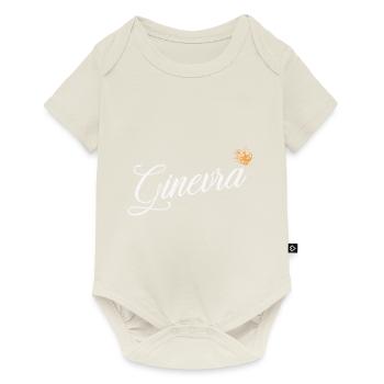Ginevra Nom pour Femme Enfants Tout-petits - Ginevra - Body à manches courtes Premium Bébé - blanc cassé - Devant
