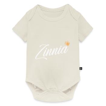 Zinnia Nom pour Femme Enfants Bambins - Zinnia - Body à manches courtes Premium Bébé - blanc cassé - Devant