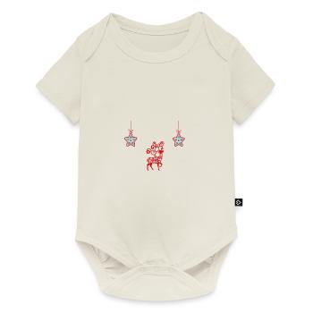 Xmas - Baby Premium Kurzarmbody - Naturweiß - Vorne