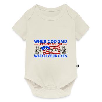 Soudeur SOUDEUR USA Cadeau patriotique - Body à manches courtes Premium Bébé - blanc cassé - Devant