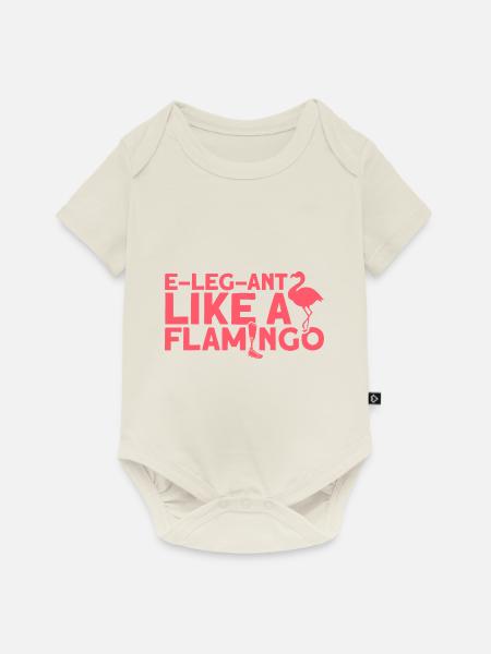 Wie ein Flamingo Amputierte Geschenk - Baby Premium Kurzarmbody - Naturweiß