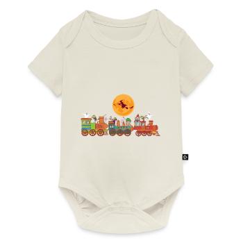 Joyeux Halloween Ghost Train Gnomes Spooky Gnomes Zombie - Body à manches courtes Premium Bébé - blanc cassé - Devant