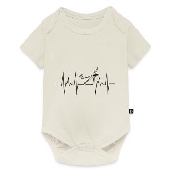 Heartbeat Glider Gliding T-Shirt - Baby Premium short-sleeve bodysuit - off white - Front