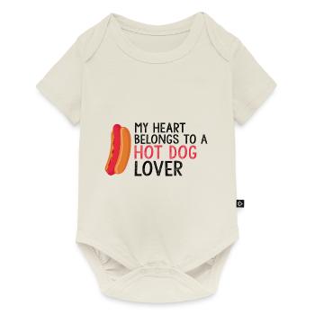 My Heart Belongs to Hot Dog Lover Gift - Baby Premium short-sleeve bodysuit - off white - Front