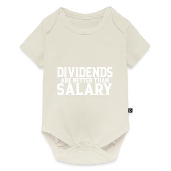 Les dividendes valent mieux que le salaire 6 - Body à manches courtes Premium Bébé - blanc cassé - Devant