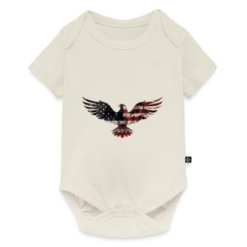 Drapeau américain Eagle Silhouette American Heritage 3 - Body à manches courtes Premium Bébé - blanc cassé - Devant